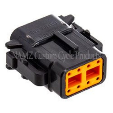 Picture of NAMZ Deutsch DTM 8-Position Black Plug w-8 Stamped Terminals & Wedgelock HD 74118-98BK
