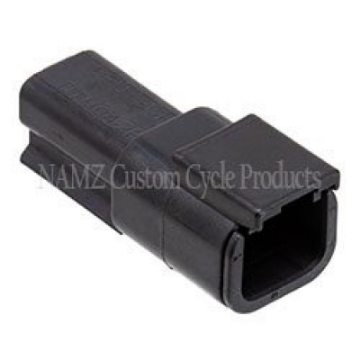 Picture of NAMZ Deutsch DTM 2-Position Receptacle w-2 Stamped Terminals & Wedgelock - Black HD 74102-98BK