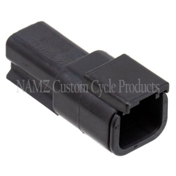 Picture of NAMZ Deutsch DTM 2-Position Receptacle w-2 Stamped Terminals & Wedgelock - Black HD 74102-98BK