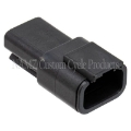 Picture of NAMZ Deutsch DTM 3-Position Receptacle w-3 Stamped Terminals & Wedgelock - Black HD 74103-98BK