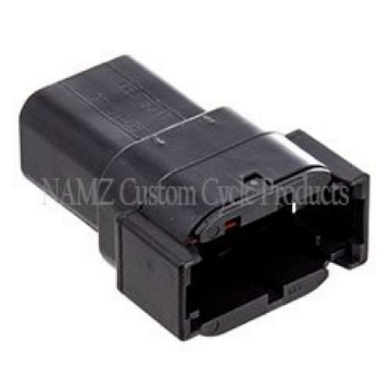 Picture of NAMZ Deutsch DTM 8-Position Receptacle w-8 Stamped Terminals & Wedgelock - Black HD 74108-98BK