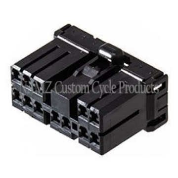 Picture of NAMZ AMP Multilock 12-Position Female Wire Plug Housing HD 73164-96BK