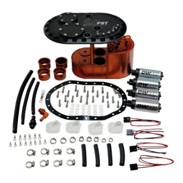 Picture of DeatschWerks 2-0L Staged Fuel Cell Surge Tank Includes 4 DW300 Fuel Pumps