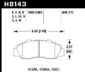 Picture of Hawk 97-01 Honda Prelude Performance Ceramic Street Front Brake Pads