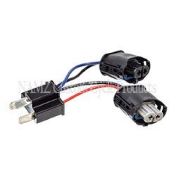 Picture of NAMZ 2014+ Road King w-7in- Dual LED HLamp Headlight Adapter Pigtail w-Female H9 & H11 to Male H4