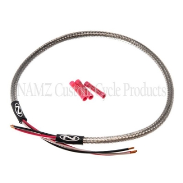 Picture of NAMZ Headlight Harness SS Braided & Clear Coated - Stock Length