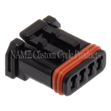 Picture of NAMZ JAE MX-1900 4-Position Female Black Socket Housing HD 72908-11