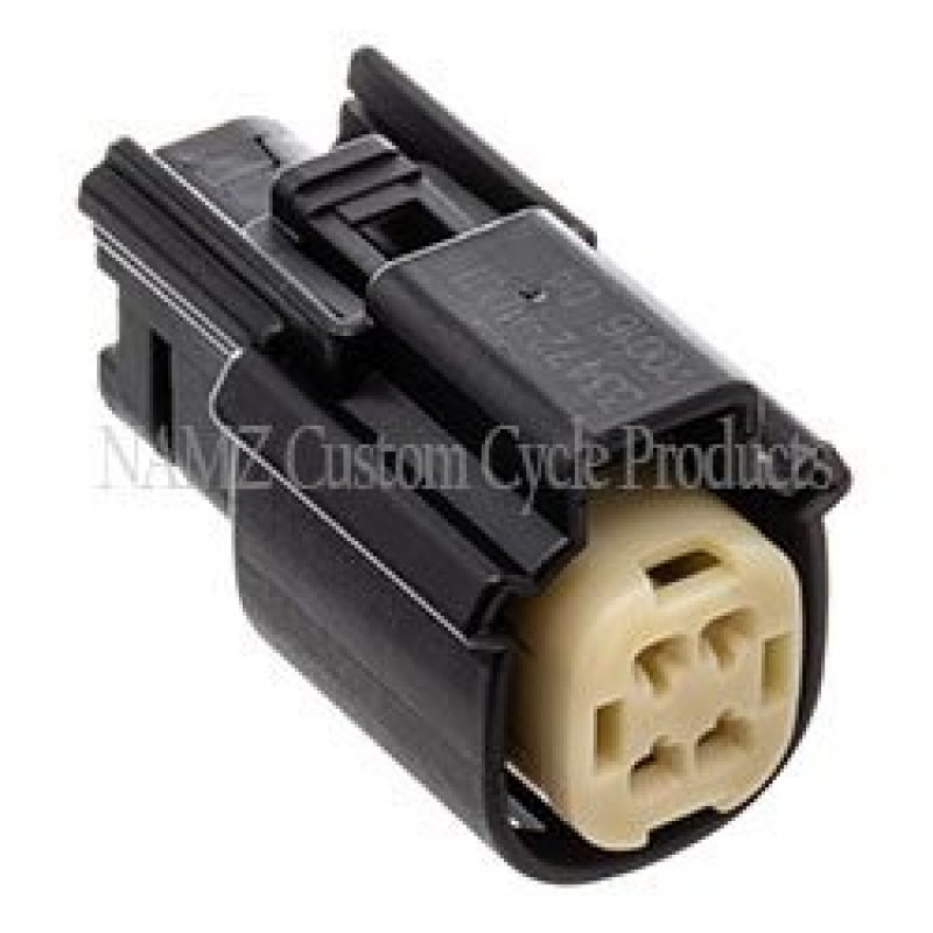 Picture of NAMZ 07-23 V-Twin Molex MX-150 4-Position Female Connector - Black HD 72177-07BK
