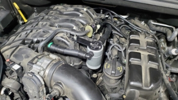 Picture of J&L 16-25 Dodge Durango - Jeep Grand Cherokee 3-6L Oil Separator 3-0 Passenger Side - Clear Anod