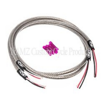 Picture of NAMZ Turn Signal Harness 36in- SS Braided & Clear Coated - For Switch Housing Mounted Signals