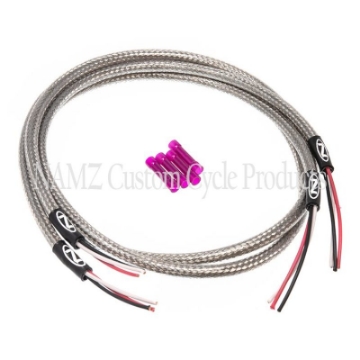 Picture of NAMZ Turn Signal Harness 36in- SS Braided & Clear Coated - For Switch Housing Mounted Signals