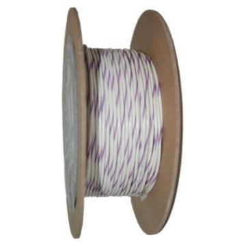 Picture of NAMZ OEM Color Primary Wire 100ft- Spool 18g - White-Violet Stripe