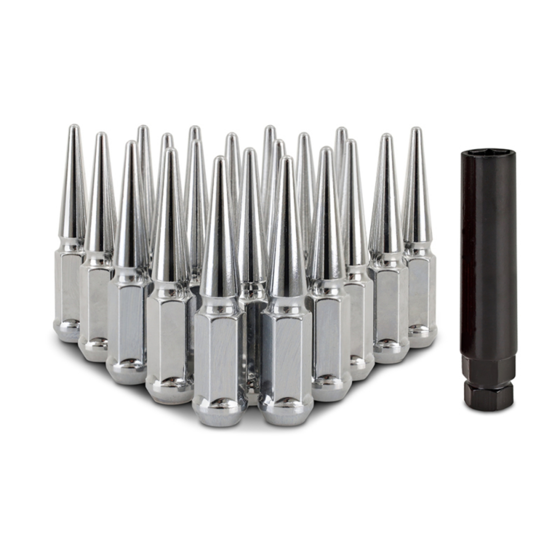 Picture of Mishimoto Steel Spiked Lug Nuts M12x1-5 20pc Set - Chrome