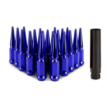 Picture of Mishimoto Steel Spiked Lug Nuts M12x1-5 20pc Set - Blue