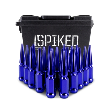 Picture of Mishimoto Steel Spiked Lug Nuts M12x1-5 20pc Set - Blue