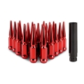 Picture of Mishimoto Steel Spiked Lug Nuts M12x1-5 20pc Set - Red