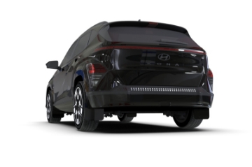 Picture of Rally Armor 24-25 Hyundai Kona-Kona EV Black UR Mud Flap w-Metallic Black Logo