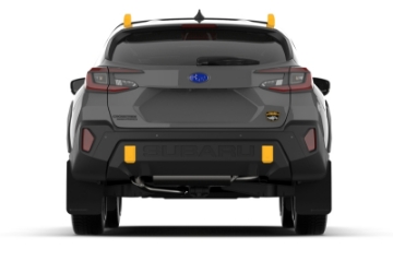 Picture of Rally Armor 24-26 Subaru Crosstrek Wilderness Only Black UR Mud Flap W-Grey Logo-No Drilling Req