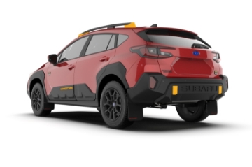 Picture of Rally Armor 24-26 Subaru Crosstrek Wilderness Only Black UR Mud Flap W-Red Logo - No Drilling Req