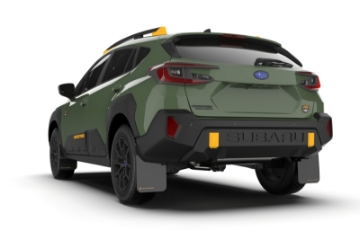 Picture of Rally Armor 24-26 Subaru Crosstrek Wilderness Only Black UR Mudflap W-Wild-Orange Logo No Drill Re