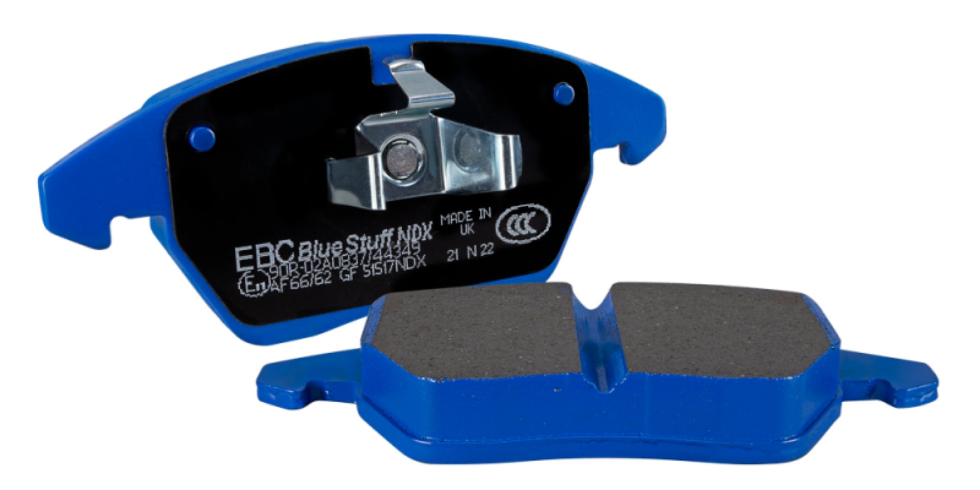 Picture of EBC Racing 12-19 BMW 3-Series F30-F31-F34 Apollo-4 Caliper Bluestuff Racing Brake Pad