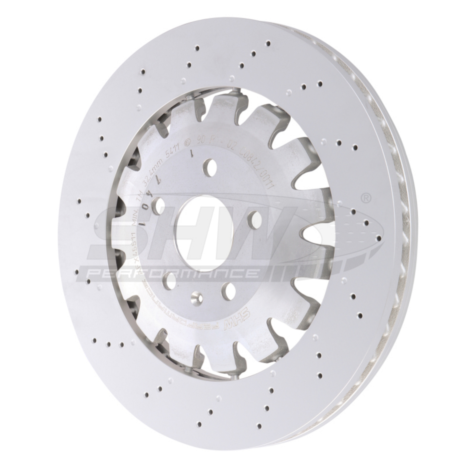 Picture of SHW 18-21 Audi TT Quattro 2-0L Front Drilled-Dimpled Lightweight Brake Rotor 8S0615301L