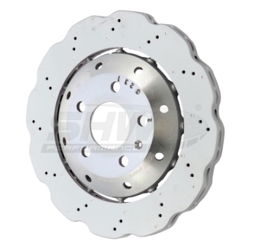 Picture of SHW 13-15 Audi RS5 4-2L Rear Drilled-Dimpled Lightweight Wavy Brake Rotor 8T0615601A