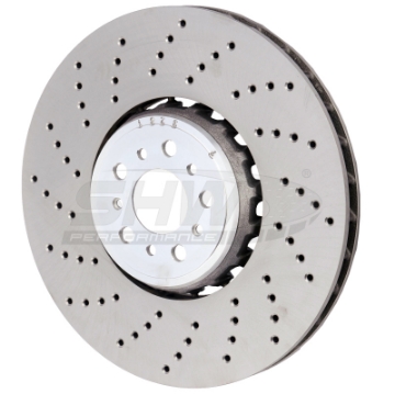 Picture of SHW 18-21 BMW M5 4-4L Left Front Cross-Drilled Lightweight Brake Rotor 34117991101