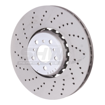 Picture of SHW 15-18 BMW X5 M 4-4L Left Front Cross-Drilled Lightweight Brake Rotor 34112284901