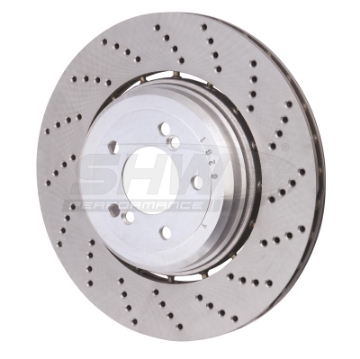 Picture of SHW 06-10 BMW M5 5-0L Right Rear Cross-Drilled Lightweight Brake Rotor 34212282808