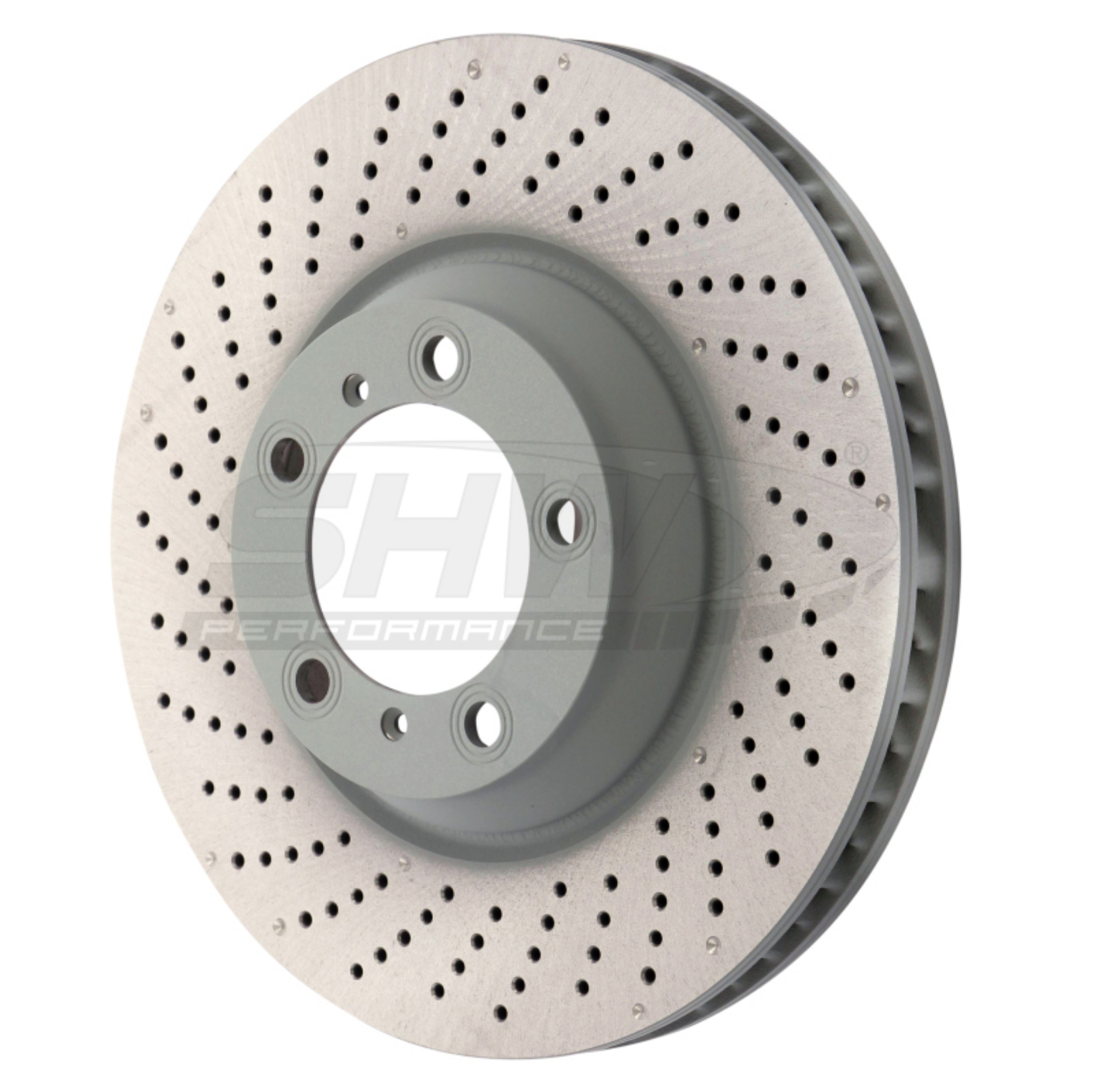 Picture of SHW 07-13 Porsche 911 Turbo 3-8L w-o Ceramics Left Front Drilled-Dimple MB Brake Rotor 99735140501