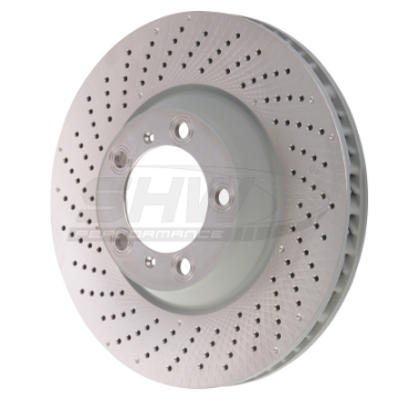 Picture of SHW 09-13 Porsche 911 Turbo w-Center Lock w-o Ceramics Left Frt Drill-Dimp MB Rotor 99735140502