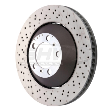 Picture of SHW 16-19 Porsche 911 GT3 RS w-o Ceramics Left Frt Drill-Dimp Lightweight Brake Rotor 99135140581