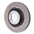 Picture of SHW 14-19 Porsche 911 Turbo 3-8L w-o Ceramics Left Front Drilled-Dimpled LW Brake Rotor 9P1615301K