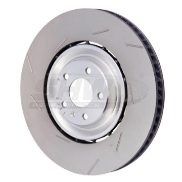 Picture of SHW 15-18 Porsche Macan Turbo w-19in Wheel-Perf Package Left Frt Slotted LW Brake Rotor 95B615301P