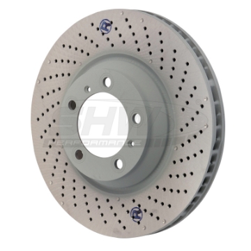 Picture of SHW 07-13 Porsche 911 Turbo w-o Ceramic Brakes Right Front Drill-Dimp MB Brake Rotor 99735140601