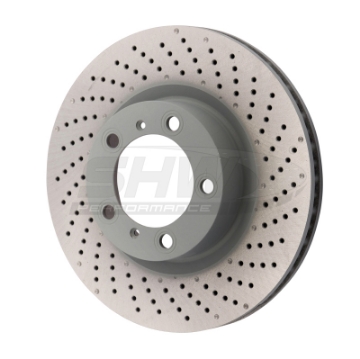 Picture of SHW 09-16 Porsche 911 Carrera w-o Ceramic Brakes Right Front Drill-Dimp MB Brake Rotor 99735140201