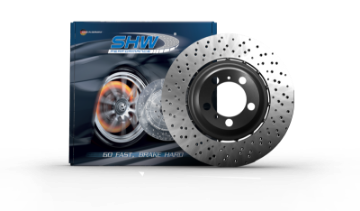 Picture of SHW 14-19 Porsche 911 Turbo 3-8L w-o Ceramics Right Rear Drilled-Dimpled LW Brake Rotor99135240803