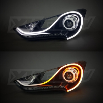 Picture of XK Glow 24inch - 2pc Sequential Switchback LED Strip Kit DRL Turnsignal for Headlights