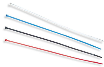 Picture of Uni FIlter 8in Cable Ties - White Blue Red Black 50 per bag