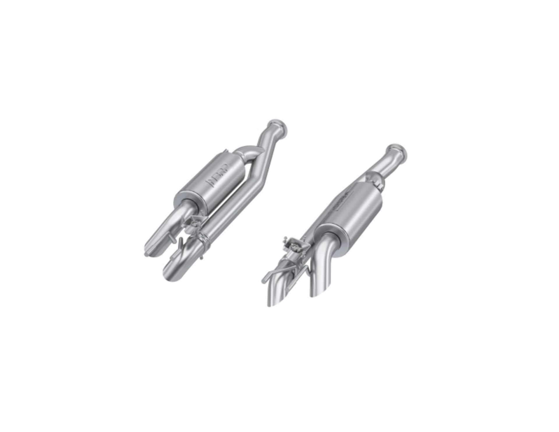 Picture of MBRP 19-23 Mercedes-Benz G63 4-0TT V8 T304 SS 2-5in Pre-Axle Cat-Back Exhaust Dual Split Quad Side