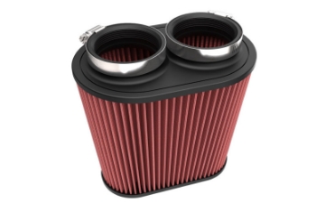 Picture of K&N Universal Clamp-On Air Filter 3in Dual Flange 9in x 6in Base 7-5in x 3-688in Top 7-5in Height