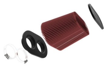 Picture of K&N Universal Clamp-On Air Filter 3in Dual Flange 9in x 6in Base 7-5in x 3-688in Top 7-5in Height