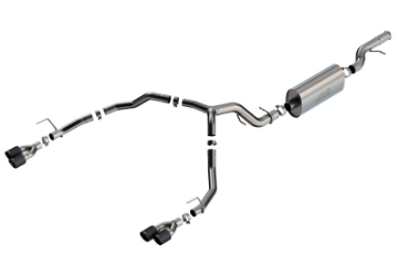 Picture of Borla 21-22 Chevrolet Tahoe 6-2L V8 2-4WD 4DR T-304 SS Touring Cat-Back Exhaust w- Carbon Fiber Tips