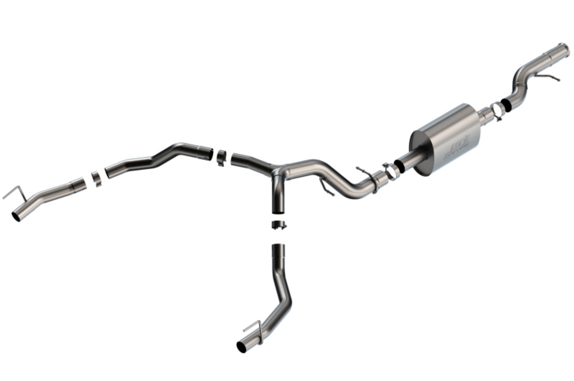 Picture of Borla 21-22 Cadillac Escalade 6-2L V8 2-4WD 4DR S-Type Cat-Back Exhaust w- Factory Bezel Tips