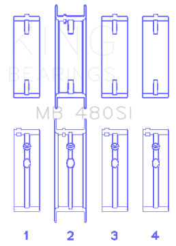 Picture of King Engine Bearings Buick V6 Main Bearing Set