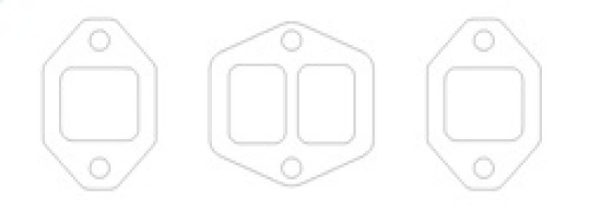 Picture of Cometic Oldsmobile 371 Gen-1 Rocket V8 -059in CFM Exhaust Manifold Gasket Kit J-2 Golden Rocket