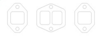 Picture of Cometic Oldsmobile 371 Gen-1 Rocket V8 -059in CFM Exhaust Manifold Gasket Kit J-2 Golden Rocket