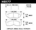 Picture of Hawk 95-97 Dodge Neon HP+ Front Street Brake Pads