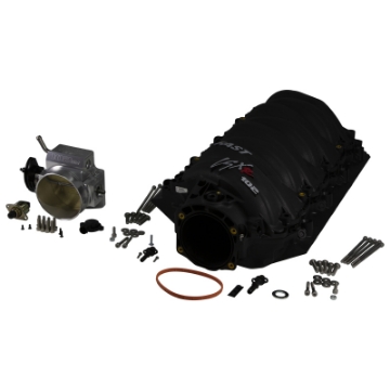 Picture of FAST LSXR 102MM Rect Port Intake Manifold - Black w- 102MM Big Mouth Billet Throttle Body Kit